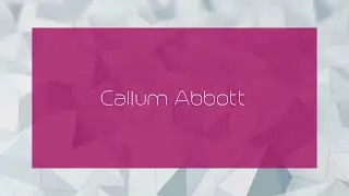 Callum Abbott - appearance