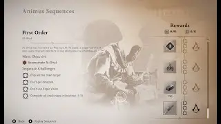 AC Mirage First Order Animus Sequences without gear guide