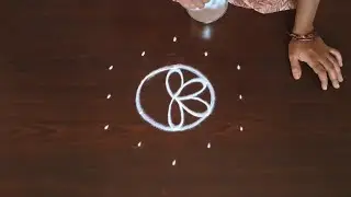 Easy And Beautiful Rangoli 🌺 Beautiful Flower Drawing Hand 