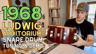 Vintage Ludwig Auditorium Snare Drum Tune Up and Demo 