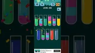 Water Color sort game level 130 |water color 130 | water sort game 130 | #watercolor #watersortgame
