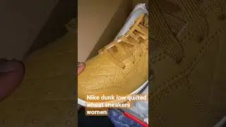 Women Nike dunk low quilted wheat sneakers