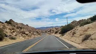 Scenic drive to a Hollywood Western movie set called Pioneertown near Joshua Tree National Park