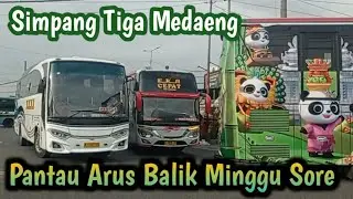 Pantau Arus Balik Minggu Sore,,Simpang Tiga Medaeng