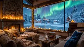 Relaxing Piano Music with Fireplace Sounds 🔥 ❄️ Perfect for Background Working or Studying
