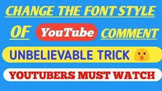 How to change the font of YouTube comments