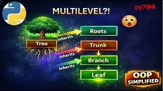 py7@6 Python Multilevel Inheritance Explained 🌳 Tree Example