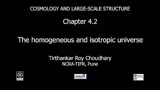Chapter 4.2 The homogeneous and isotropic universe