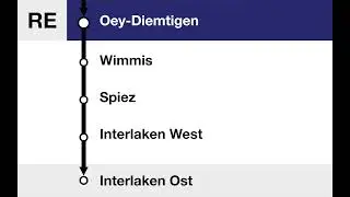 BLS Ansagen • RE GoldenPassLine • Zweisimmen – Spiez – Interlaken Ost