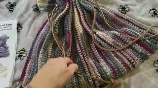 PART 2 Mary Maxim Crochet of the Month Club.  pleated bag.