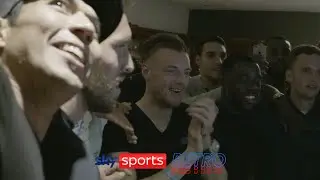 Jamie Vardy having a party as Leicester win the Premier League