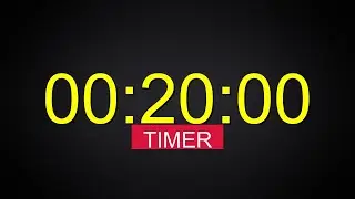 20 Minutes Timer ⏳ Study, Focus & Sleep (Black Screen)