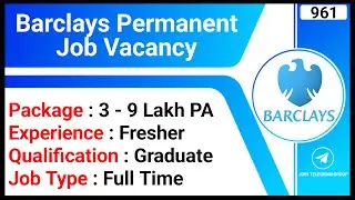 Barclays Job Vacancy 2024 | Fresher Graduate Jobs | Payments Analyst Jobs | Finance Jobs