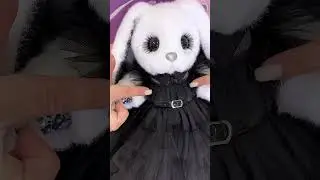 #piglette #rabbit #bunny #craft #stuffed #handmade #toy #gift #limitededition #зайка #blackdress