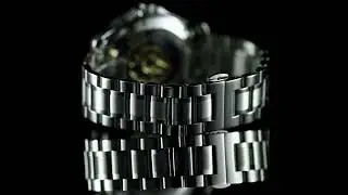 GLENAW Steampunk Skeleton Men's Watch Ring Luxury Automatic Mechanical Watches Luminous