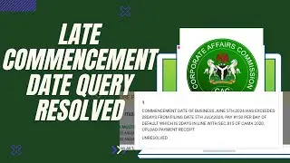 How to Pay late date of commencement of business penalty fee | CAC BUSINESS REGISTRATION QUERIES