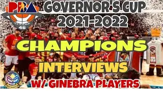 GINEBRA'S AWARDING CEREMONY HIGHLIGHTS INTERVIEWS WITH THE PLAYERS| PBA GOVERNOR'S CUP CHAMPION TEAM