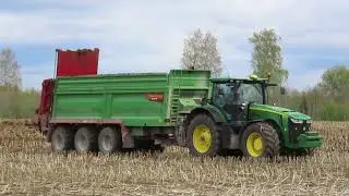 Spreading Manure 2025 | John Deere 8345R & Strautmann PS 3401