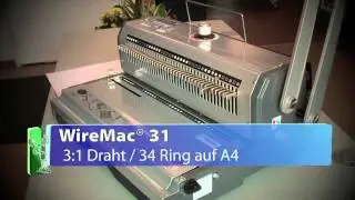 WireMac&reg;31 NEU Drahtbindeger&auml;t Drahtbindemaschine oder Bindeger&auml;t, Bl&auml;tter Binden Spirale