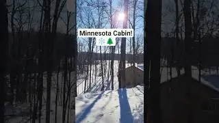 Cabin After the Snow! #Minnesota #adayinmylife #cabinlife 🌲❄️