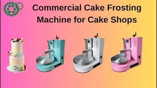 Automatic Cake Spreader Machine | Buttercream Sponge Cheesecake Frosting Machine for Dessert Factory