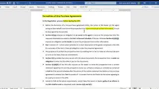 LAW OF HIRE PURCHASE - INTRODUCTION & FORMALITIES PART 1
