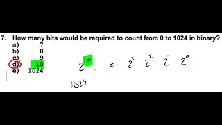 How many bits would be required to count from 0 to 1024 in binary?... | Intro. to Logic Design