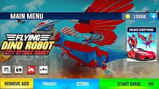 Flying Dino Robot EPs. 2 | flying dinosaur attack || City Attack Robot