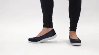 | Shuperb&trade; Boulevard L9548C Ladies Slip On Trainers Navy