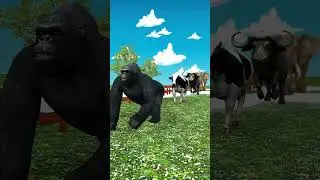 Paint Animals Rooster Goose Dog Gorilla Cow Elephant #shorts  #crossingfountain #paintanimals