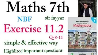 Maths class 7th | exercise 11.2 | ex 11.2 | Q-8-11 | NBF | unit 11 | Mensuration | grade 7
