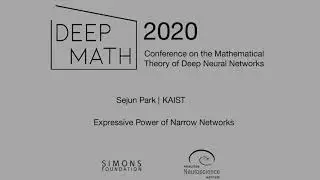 Sejun Park - Expressive Power of Narrow Networks