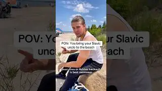 Beach day w/ uncle Ivan🏖️ #slavic #slavicmemes #funny #russian #beach #comedy #immigrantparents