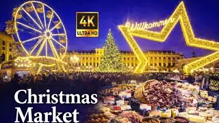 Венская рождественская ярмарка 🇦🇹🎄 | 4K | Одна из лучших в Европе