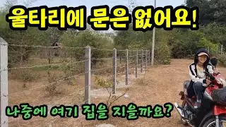 한국 남편이 사준 라오스 비엔티안 땅에 제가 울타리 만들었어요!