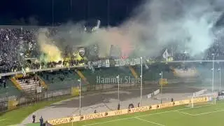 Avellino-Benevento 1-0, la festa e i cori dei tifosi biancoverdi nel derby