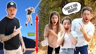 WE BUILT THE MOST EPIC ROPE SWING EVER 😱 **Lilly FELL OFF!! 😭