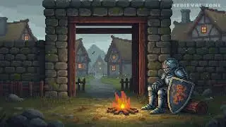 Knight&rsquo;s Quiet Watch at the Village Gate | Medieval Campfire Ambience