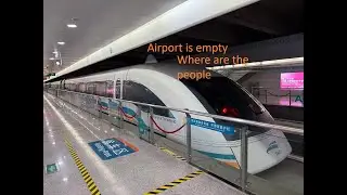 Shanghai Maglev Train ride from empty airport to city center.