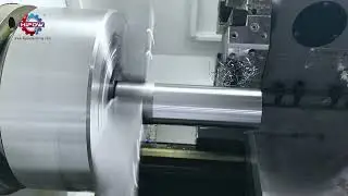 CK6140 Flat Bed CNC Lathe processing of workpiece surface