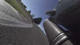 VFR RC36 Delkevic Exhaust on Track.