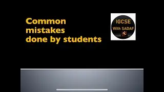 Common mistakes by students IGCSE chemistry