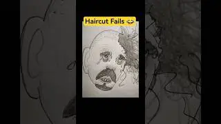 Ranking Haircut Fails Drawing #top5 #uglyart #caricature #funny