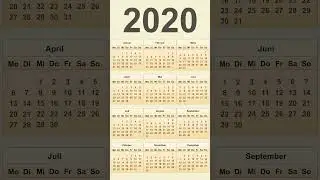 Kalender 2020