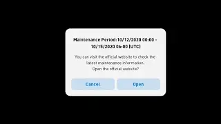 PES2020 Maintenance Period