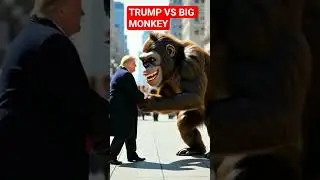 Trump vs Big Monkey 🐒🤣 | #funny #ai #usa