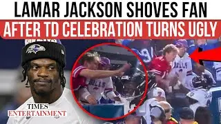 Lamar Jackson Shoves Fan After Helmet Slap During Ravens-Bills Game: 
