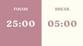 25/5 Pomodoro Timer &ndash; 2 Hours Study | No Music | Deep Focus | Study with me
