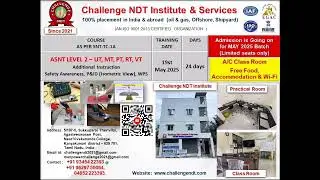 Asnt level 2 (UT, MT, PT, RT, VT) courses like PCN training & abroad company training