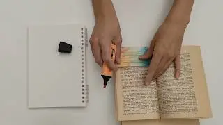 ASMR Text Highlighting with Page Turning (No Talking)